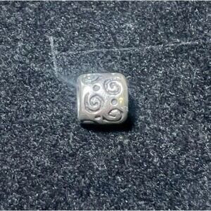 Pandora Sterling Silver ALE Swirls & Dots Charm Bead 790124 - Retired/Authentic